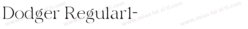 Dodger Regular1字体转换